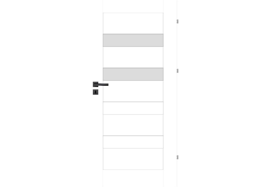 Zdjęcie: Drzwi wewnętrzne Efez 80P biały, mleczna szyba, podcięcie NAWADOOR
