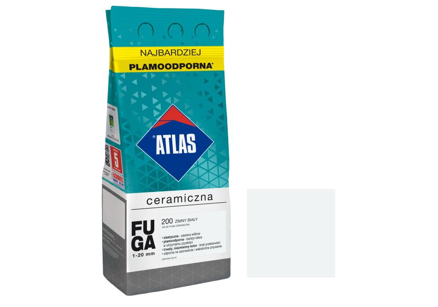 Zdjęcie: Fuga ceramiczna 200 zimny biały, alubag, 2 kg ATLAS