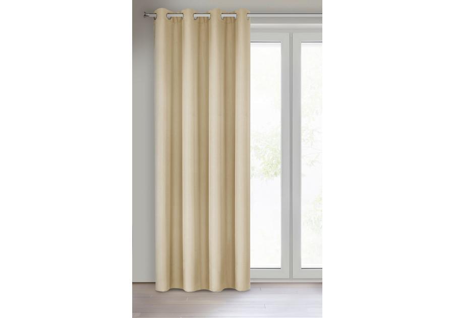 Zdjęcie: Zasłona gotowa Rita 140x250 cm beżowy EUROFIRANY