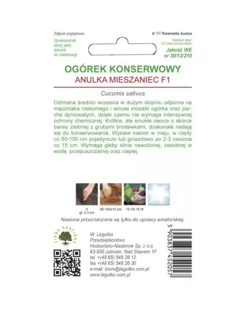Zdjęcie: Ogórek Anulka F1 3 g W.LEGUTKO