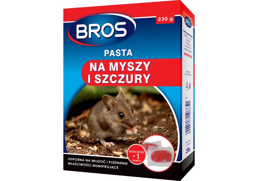 Zdjęcie: Pasta na myszy i szczury 230 g BROS