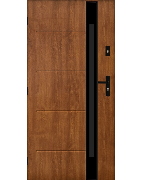 Zdjęcie: Drzwi zewnętrzne andromeda złoty dąb 90l komplet PANTOR