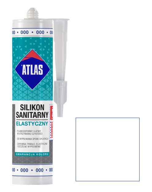 Zdjęcie: Silikon sanitarny elastyczny 000 transparentny 280 ml ATLAS