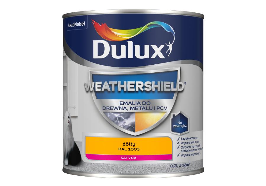 Zdjęcie: Emalia Dulux Weathershield żółty RAL 1003 DULUX