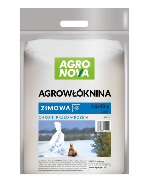 Zdjęcie: Włóknina zimowa Agro Nova 1,6x10 m biała AGRIMPEX