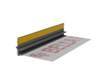 Zdjęcie: Listwa PVC BP13 L300 9/6 szary ciemny, przyokienna, dylatacyjna, z siatką i z uszczelką BELLA PLAST