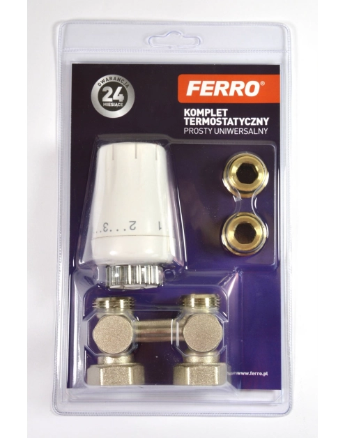 Zdjęcie: Zestaw termostatyczny do grzejników z głowicą GT11 FERRO