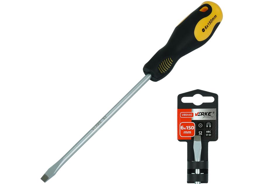 Zdjęcie: Wkrętak płaski 6x150 mm S2 VERKE PREMIUM