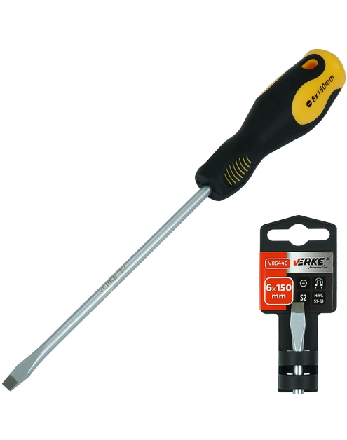 Zdjęcie: Wkrętak płaski 6x150 mm S2 VERKE PREMIUM