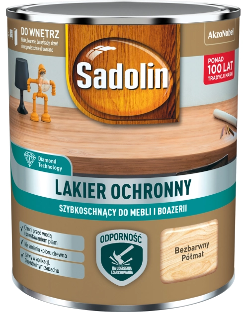 Zdjęcie: Lakier do mebli półmat 0,2 L SADOLIN