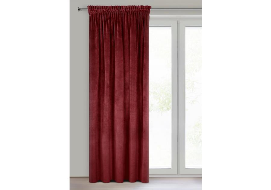 Zdjęcie: Zasłona gotowa Villa na taśmie 140x270 cm ciemnobordowy EUROFIRANY