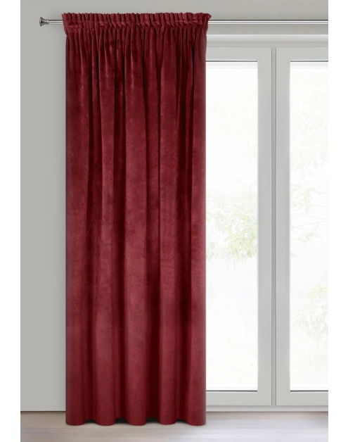Zdjęcie: Zasłona gotowa Villa na taśmie 140x270 cm ciemnobordowy EUROFIRANY