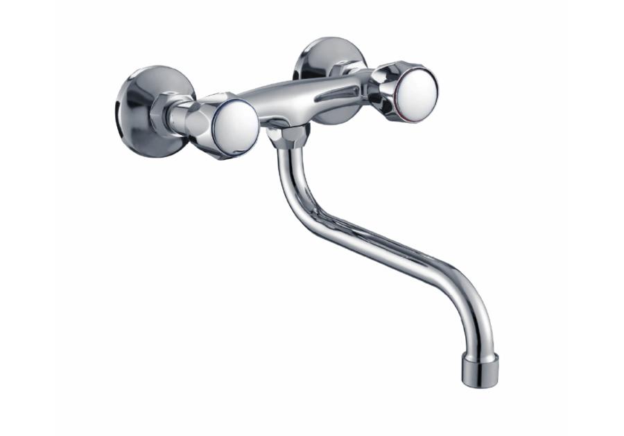 Zdjęcie: Bateria zlewozmywakowa Verde Standard ścienna z wylewką typu S-20 cm DURO