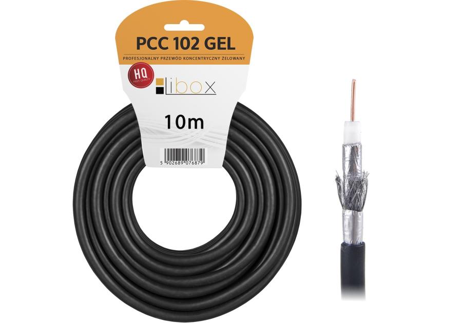 Zdjęcie: Kabel koncentryczny żelowany RG6U PCC102GEL-10 10 m LIBOX