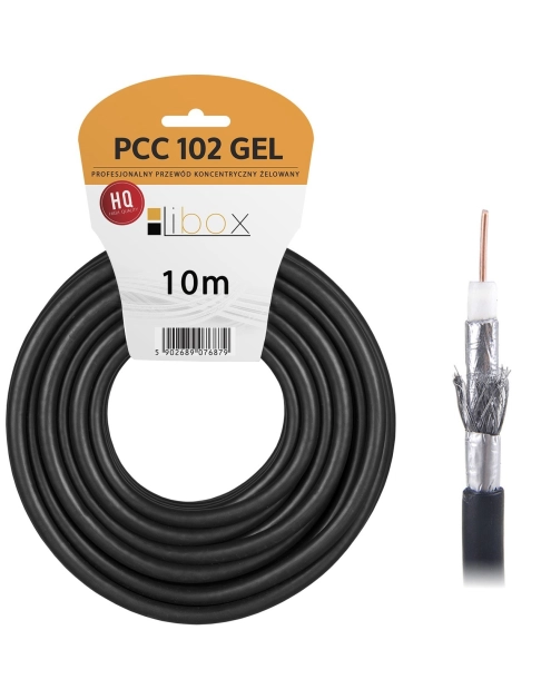 Zdjęcie: Kabel koncentryczny żelowany RG6U PCC102GEL-10 10 m LIBOX