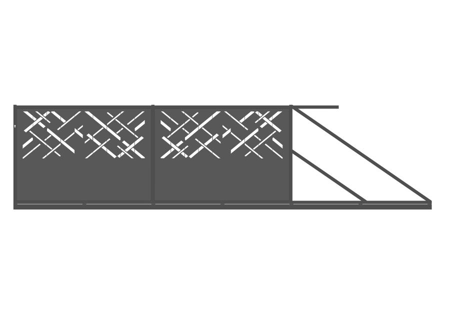 Zdjęcie: Brama przesuwna Ana 4,00 m, 1,50 m, stal ocynk+RAL7016 struktura prawa POLBRAM