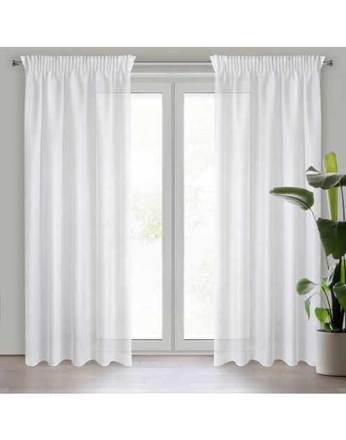 Zdjęcie: Firana gotowa Rebecca na taśmie 140x250 cm biały EUROFIRANY