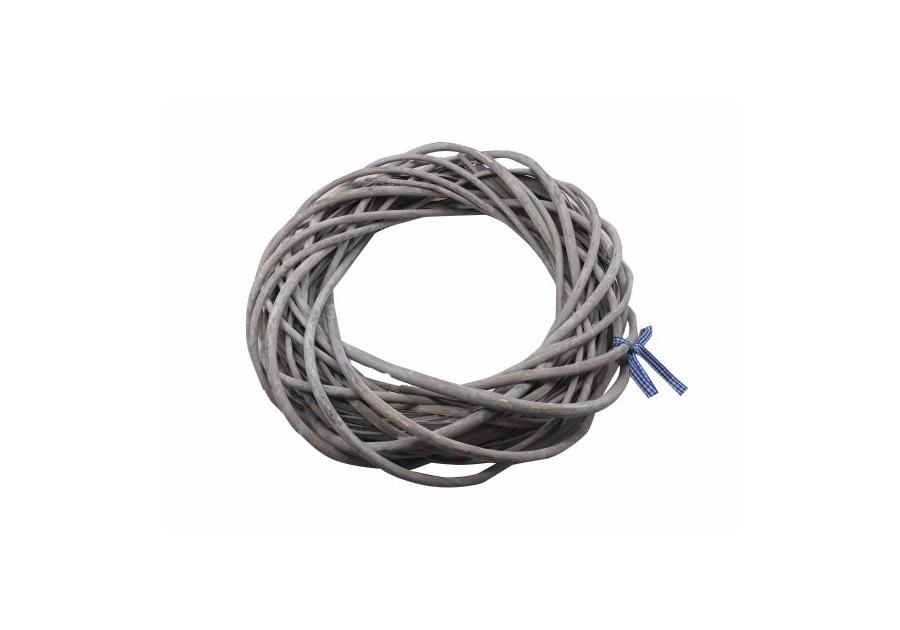 Zdjęcie: Wianek wiklinowy pleciony szary M DIRECT HG