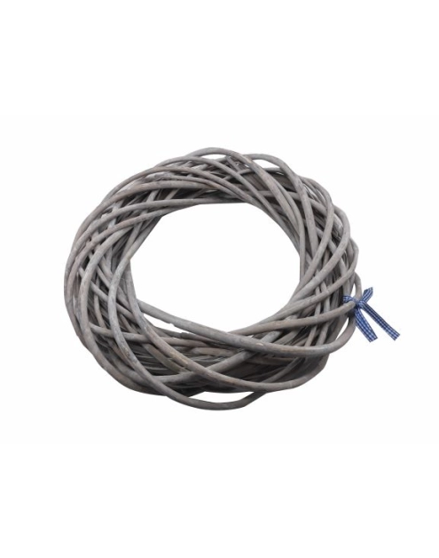 Zdjęcie: Wianek wiklinowy pleciony szary M DIRECT HG