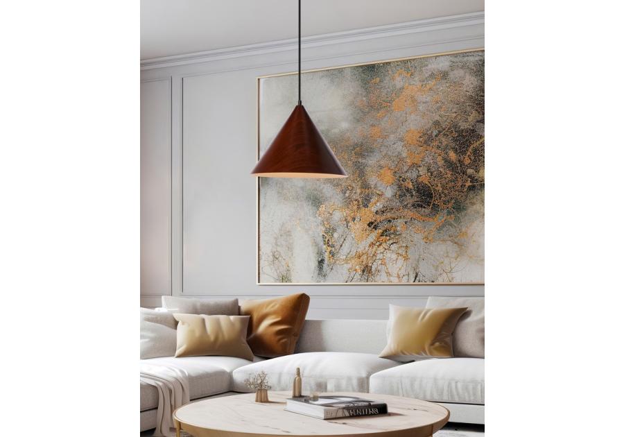 Zdjęcie: Lampa wisząca Dunca 1X40 W E27 ciemny orzech CANDELLUX