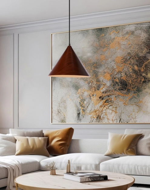 Zdjęcie: Lampa wisząca Dunca 1X40 W E27 ciemny orzech CANDELLUX