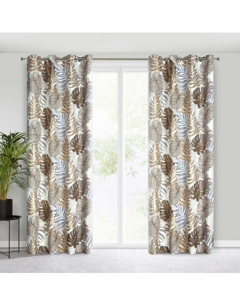 Zdjęcie: Zasłona gotowa D91 Korfu 140x250 cm brązowy EUROFIRANY