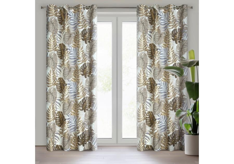 Zdjęcie: Zasłona gotowa D91 Korfu 140x250 cm brązowy EUROFIRANY