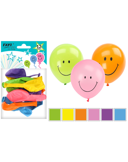 Zdjęcie: Balony z nadrukiem 25 cm - 12 szt. RAVI