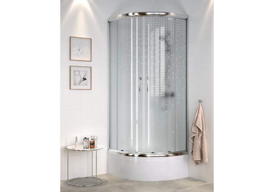 Zdjęcie: Kabina prysznicowa Ineba 80x167 cm półokragła CERSANIT