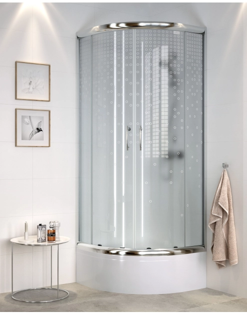 Zdjęcie: Kabina prysznicowa Ineba 80x167 cm półokragła CERSANIT