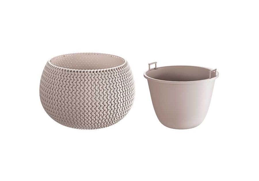 Zdjęcie: Doniczka Splofy Bowl mocca 37 cm PROSPERPLAST