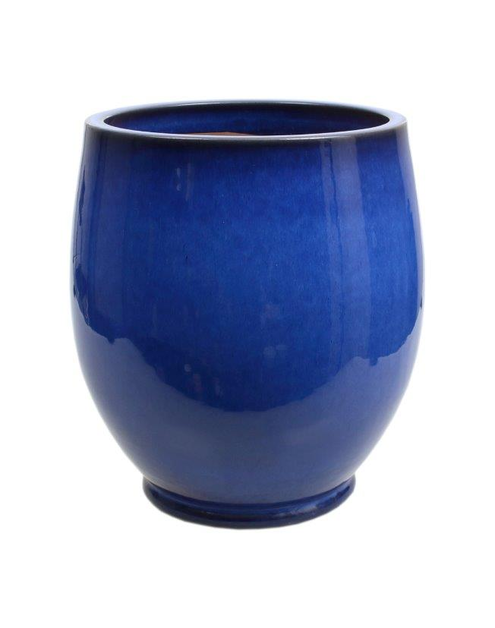Zdjęcie: Donica ceramika szkliwiona 35x32 cm niebieski CERMAX