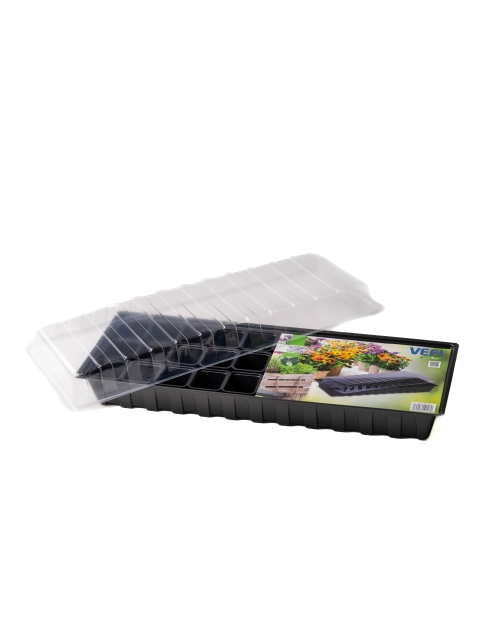 Zdjęcie: Miniszklarenka 60x22 cm z 30 doniczkami i przykryciem VEFI
