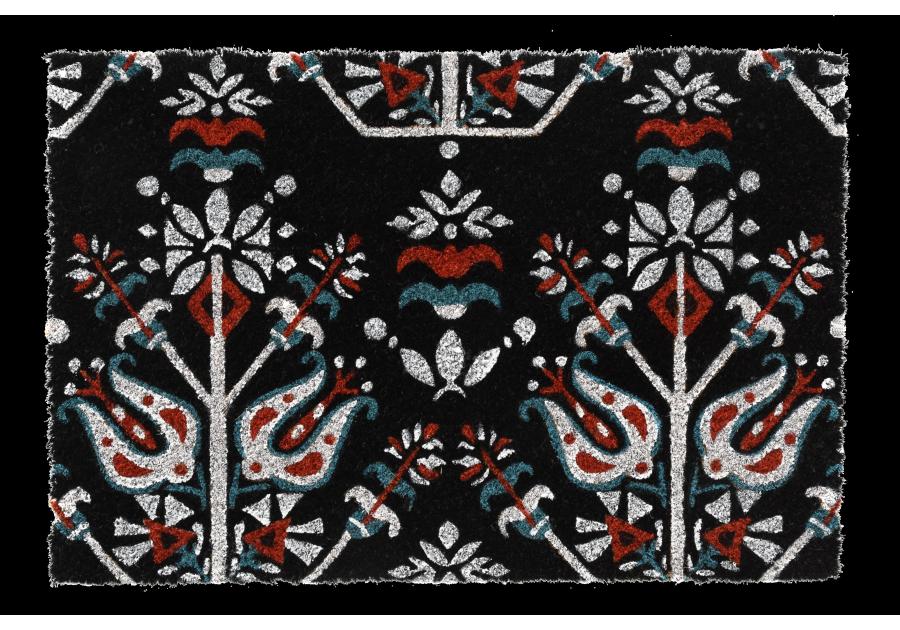 Zdjęcie: Wycieraczka Couleur Łowicz 40x60 cm PCV, kokos INDAVO