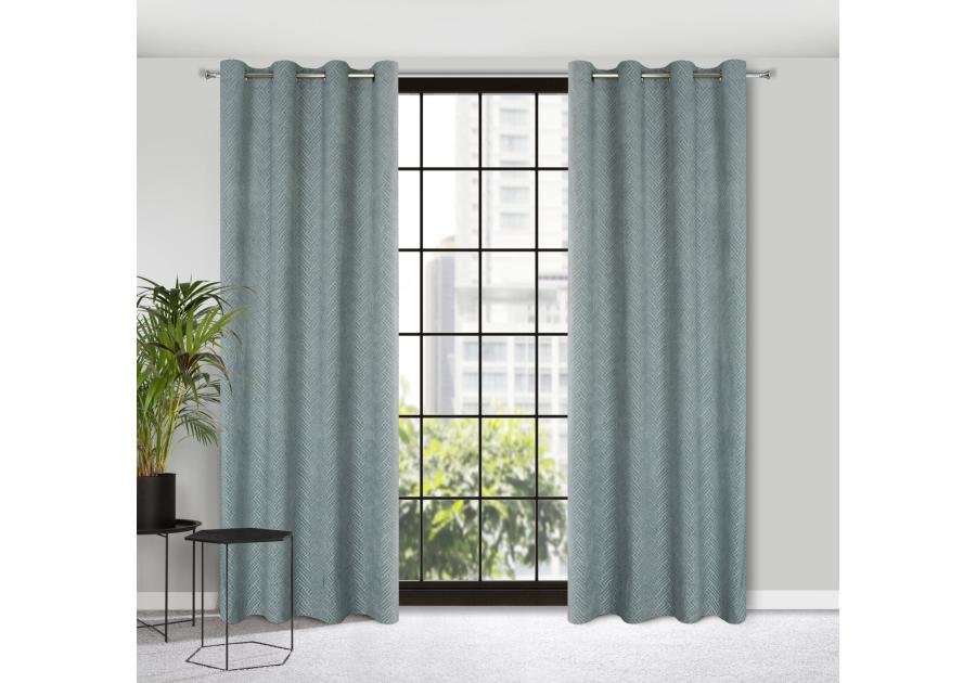 Zdjęcie: Zasłona gotowa Isla 140 x 250 cm stalowy EUROFIRANY