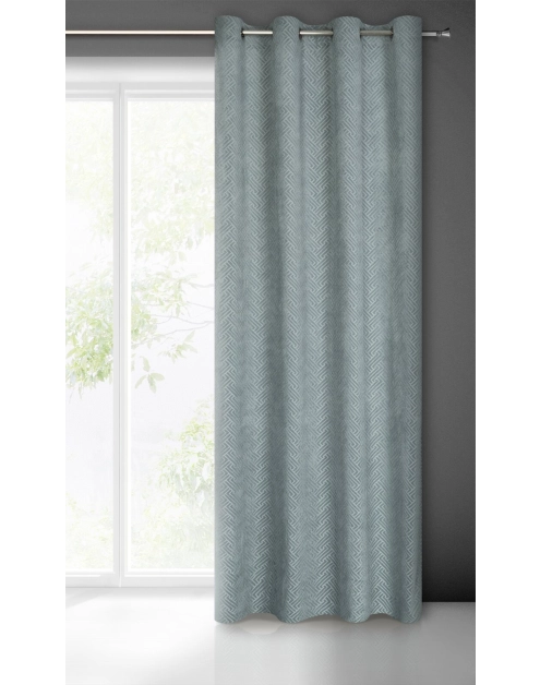 Zdjęcie: Zasłona gotowa Isla 140 x 250 cm stalowy EUROFIRANY