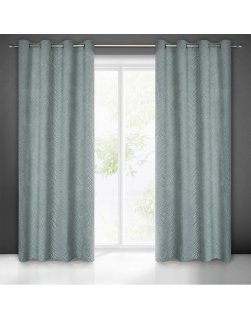 Zdjęcie: Zasłona gotowa Isla 140 x 250 cm stalowy EUROFIRANY