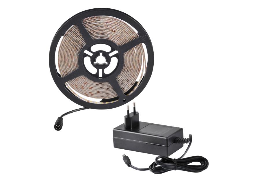 Zdjęcie: Taśma LED 36 W, 5 m, IP20 barwa światła neutralna 4000K, zestaw z zasilaczem POLUX