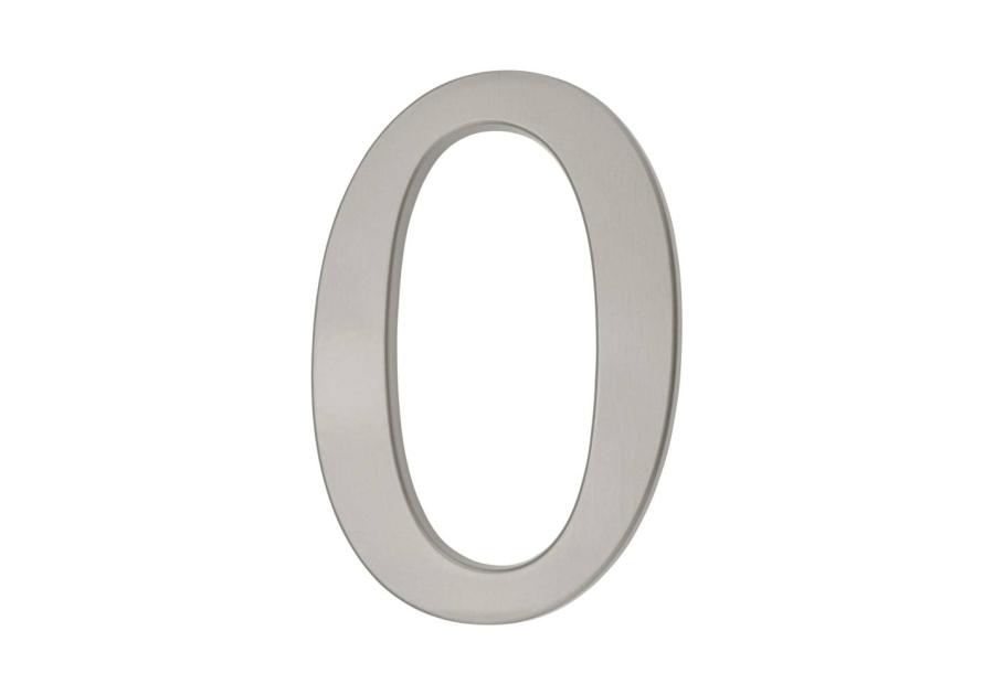 Zdjęcie: Cyfra aluminiowa 0 srebrna 190 mm METRO