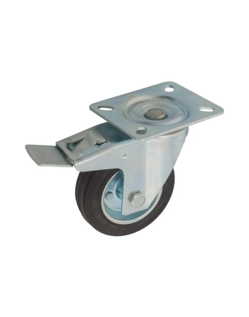 Zdjęcie: Zestaw jezdny obrotowy z hamulcem 100 mm, 70 kg płyta METRO