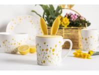 Zdjęcie: Kubek stożek Kaczeńce 330 ml z pokrywką silikonową uszy zająca ALTOM DESIGN
