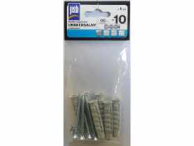 Kołki rozporowe uniwersalne 10 mm z wkrętami - 6 szt. SILA