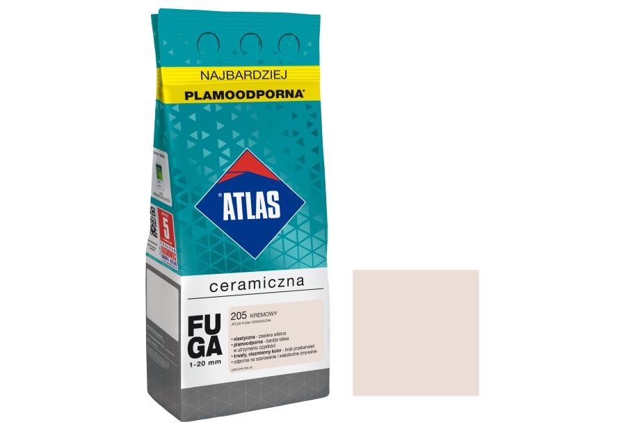 Zdjęcie: Fuga ceramiczna 205 kremowy, alubag, 2 kg ATLAS