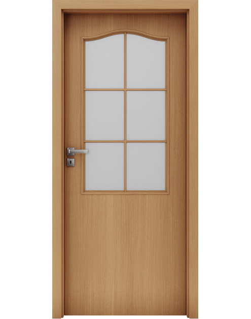 Zdjęcie: Drzwi wewnętrzne płaskie Norma Decor 2, 80 cm prawe szyba Chinchila INVADO
