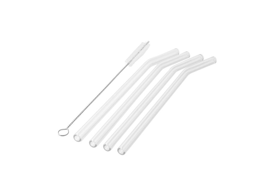 Zdjęcie: Komplet 4 słomek szklanych ze szczoteczką do czyszczenia 20,5 cm ALTOM DESIGN