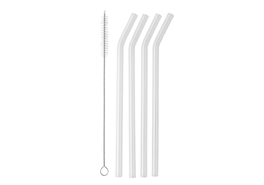 Zdjęcie: Komplet 4 słomek szklanych ze szczoteczką do czyszczenia 20,5 cm ALTOM DESIGN