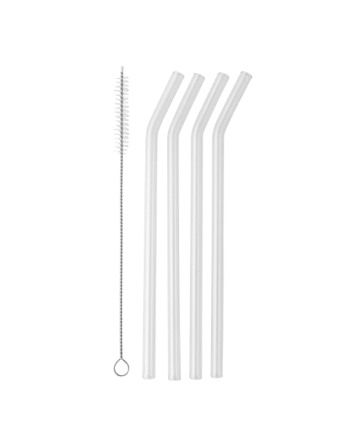 Zdjęcie: Komplet 4 słomek szklanych ze szczoteczką do czyszczenia 20,5 cm ALTOM DESIGN