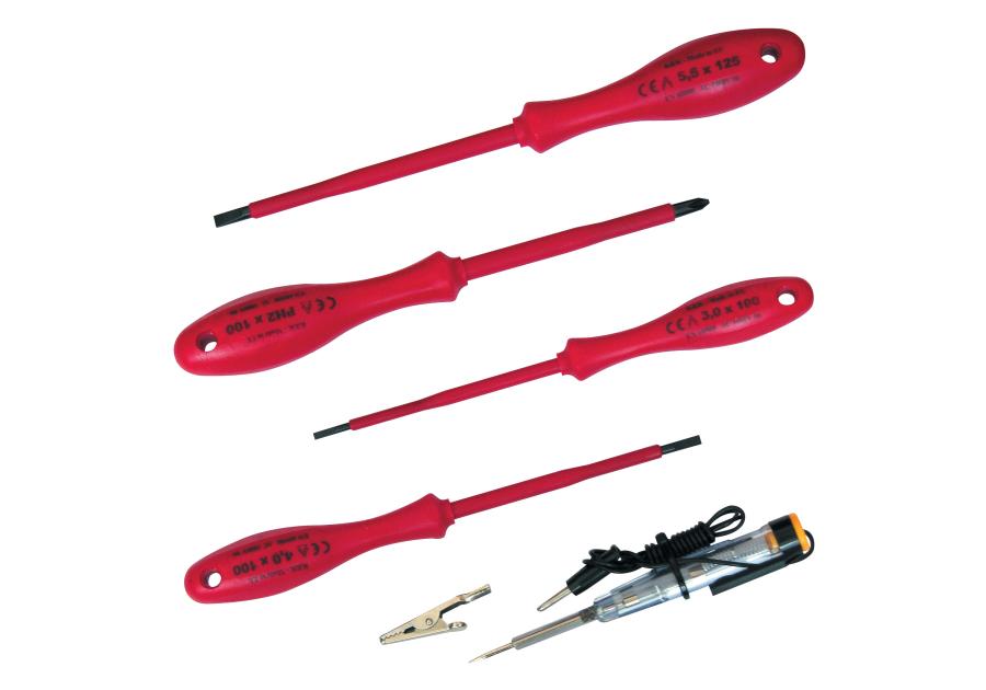 Zdjęcie: Wkrętaki zestaw samoch. kk27 ze wskaźnikiem napięcia - 5 szt. PROFIX