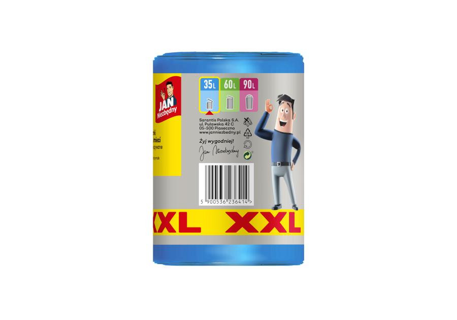 Zdjęcie: Worki HD Easy-Pack niebieskie XXL 35 L 100 sztuk JAN NIEZBĘDNY