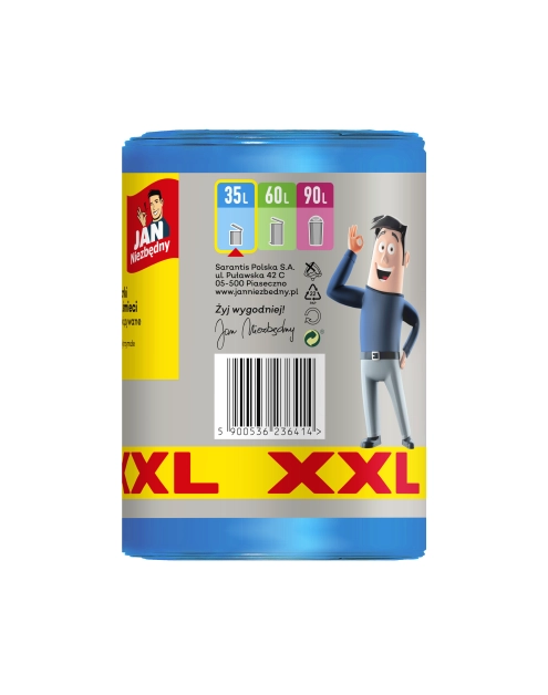 Zdjęcie: Worki HD Easy-Pack niebieskie XXL 35 L 100 sztuk JAN NIEZBĘDNY